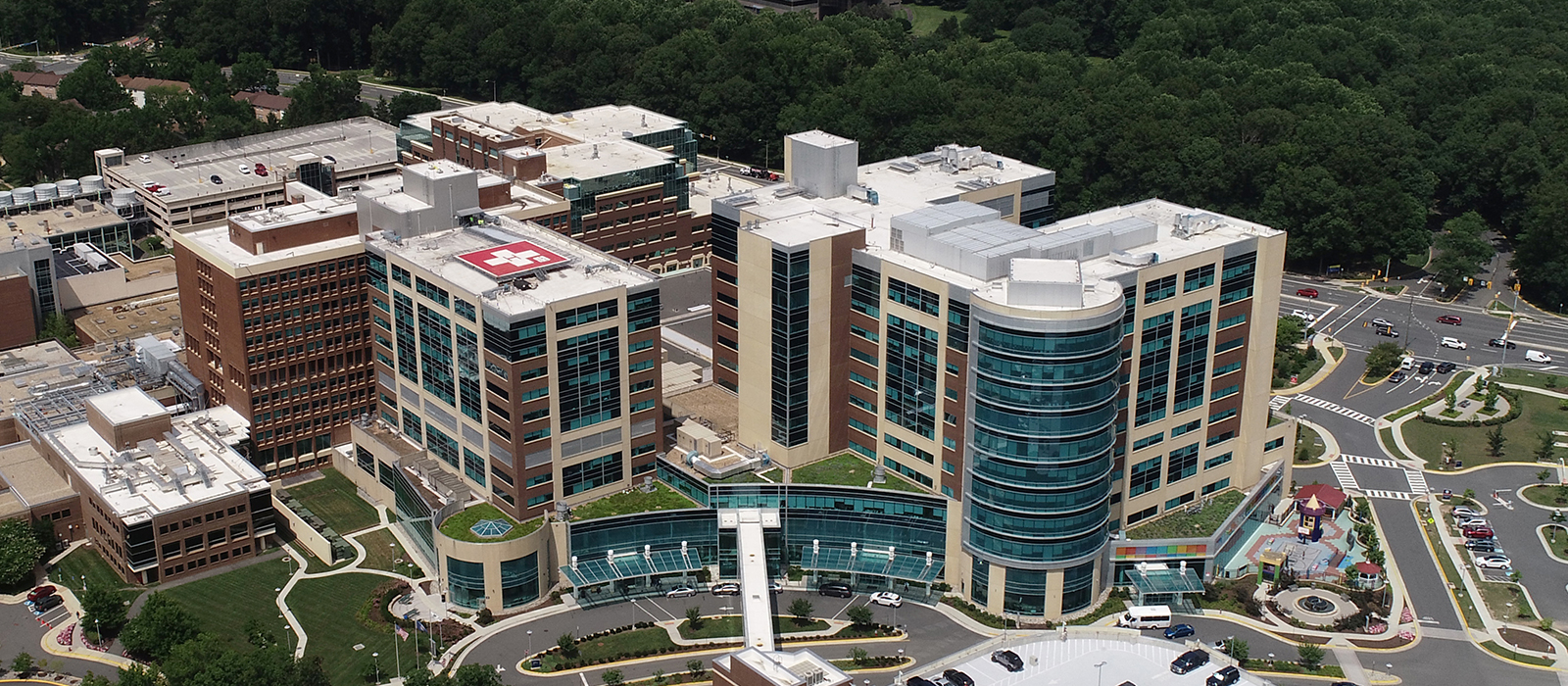 Photo of the Inova Fairfax Medical Campus from above