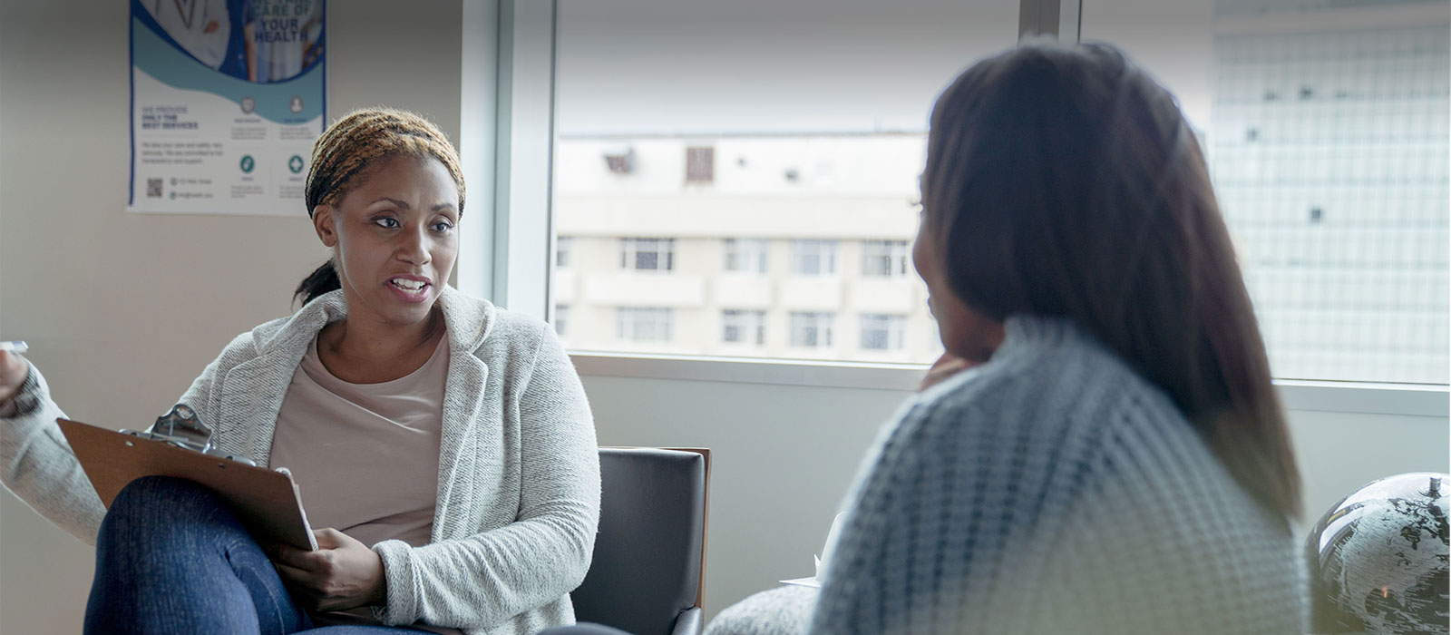 Mental health counseling with female patient