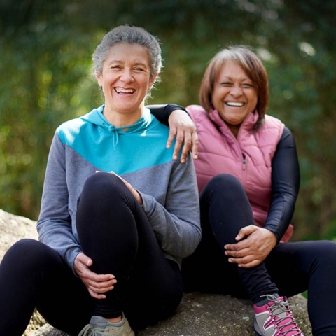 two women enjoying the outdoors