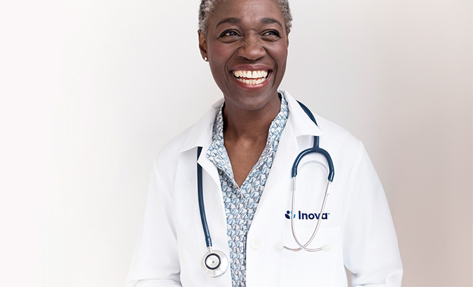 smiling optimistic female doctor