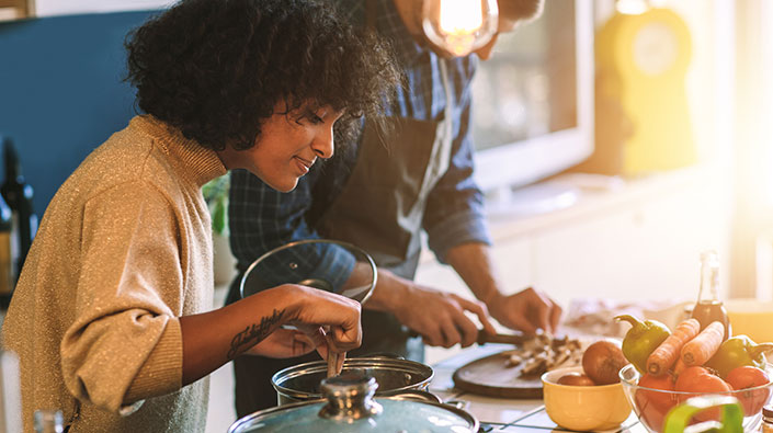 woman cooking