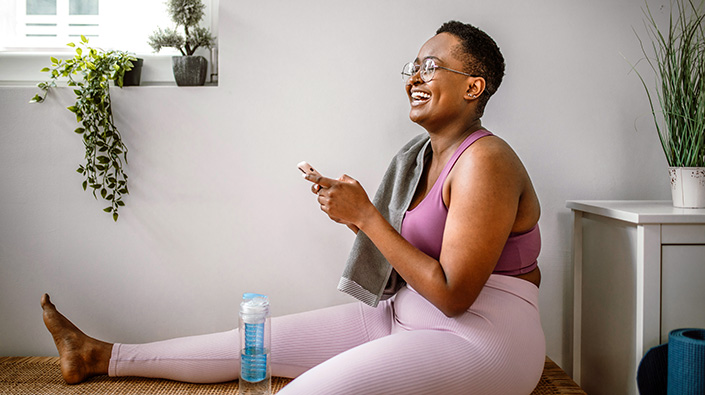 woman smiling
