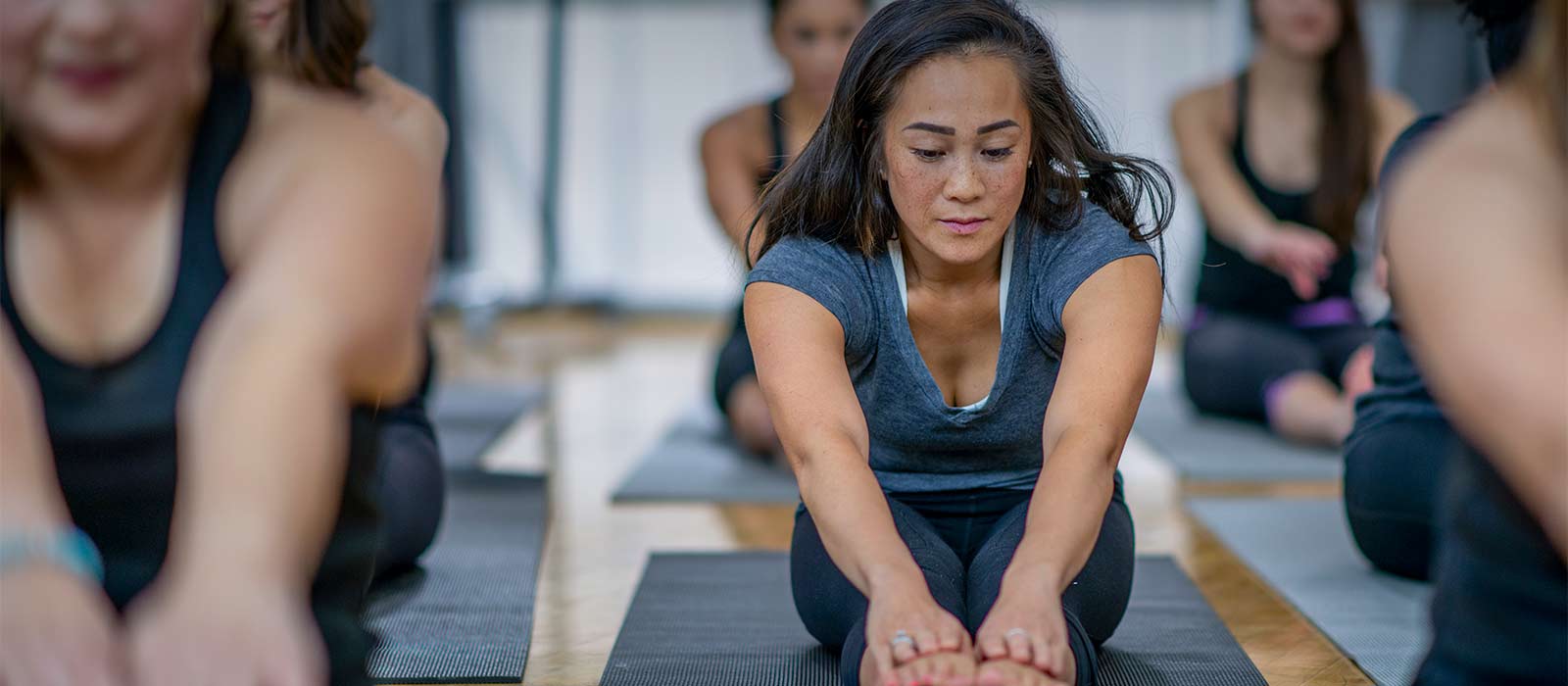 Group of women in fitness class