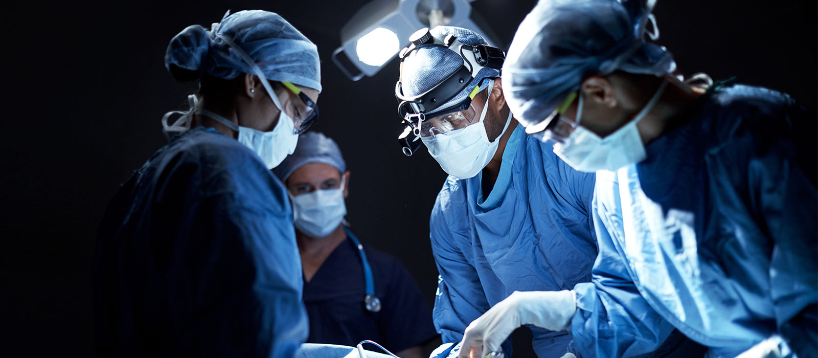 Surgical team in operating room