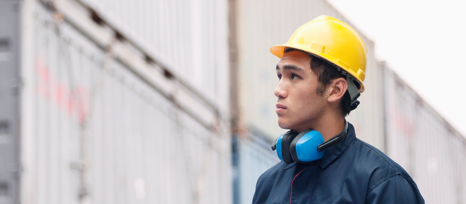 Young dock worker