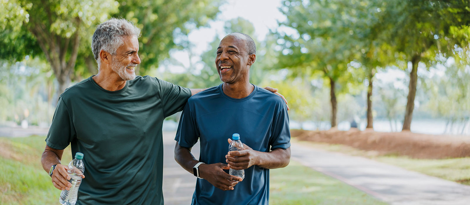 Senior men enjoying fitness 