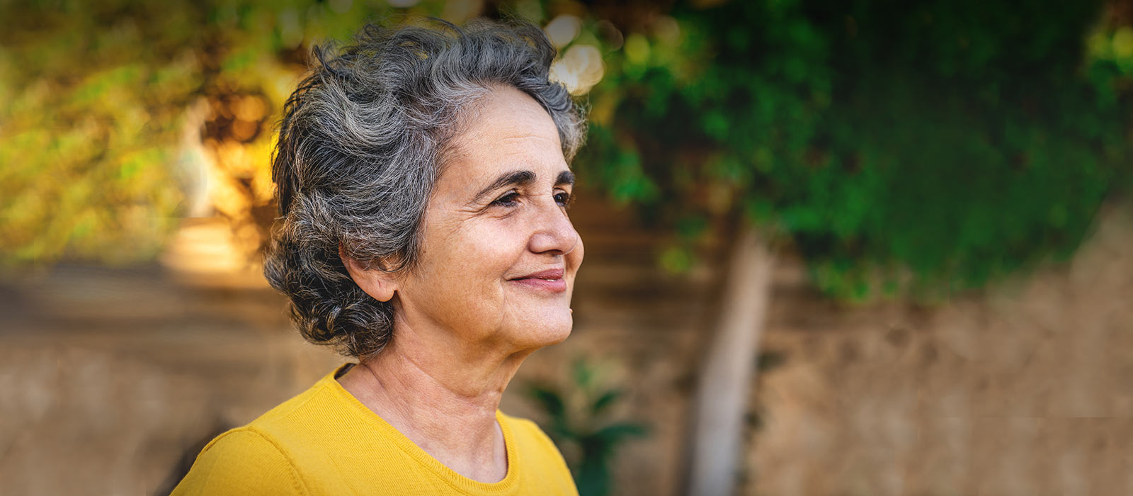 Senior woman enjoying outdoors