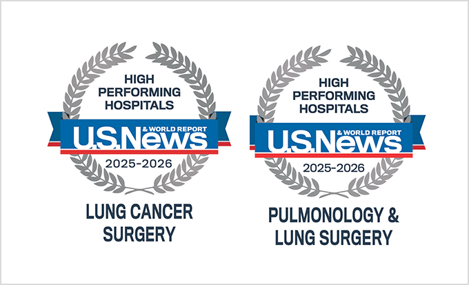 2025-2026 U.S. News badges- lung high performance hospital