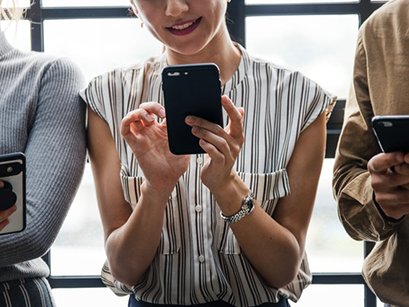 young woman on her smart phone