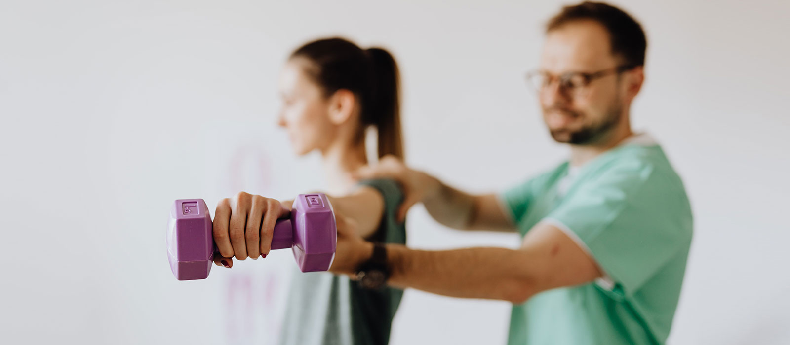 Female physical rehab patient