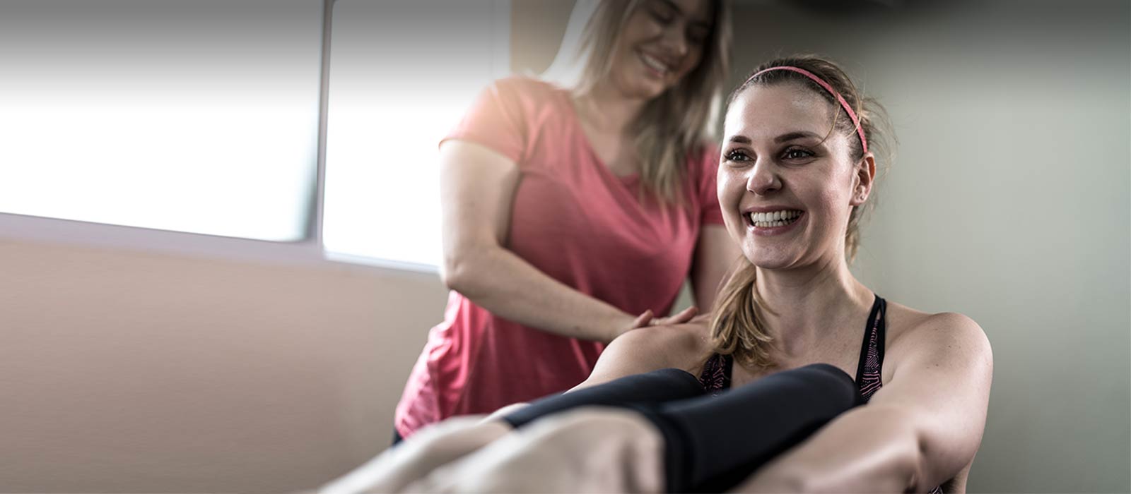 Physical Therapist with client.