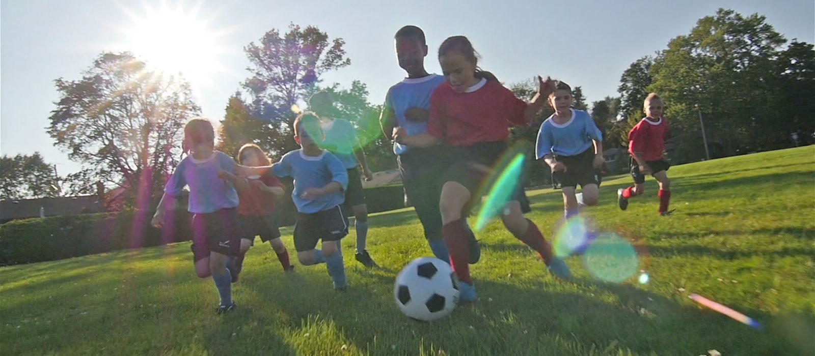 Youth soccer game 