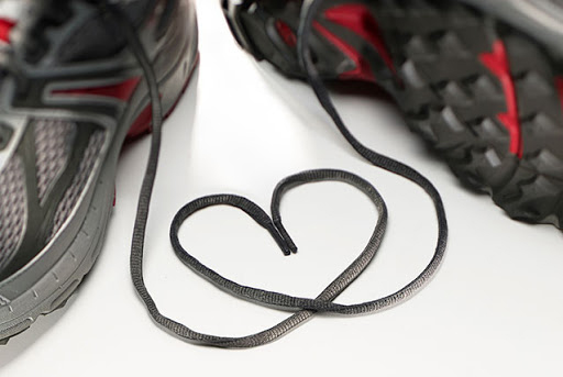 sports shoes and heart image