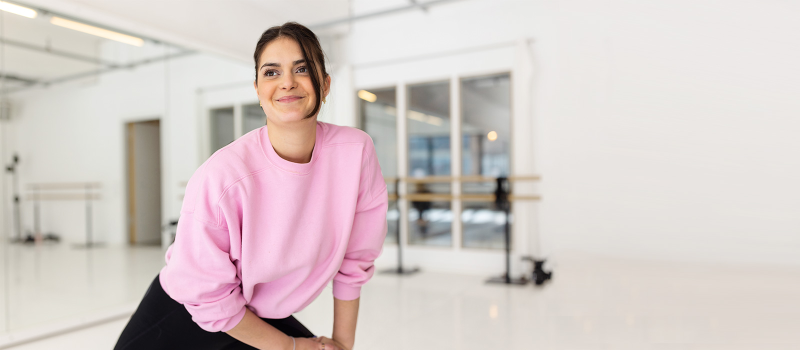 healthy lady in exercise clothes