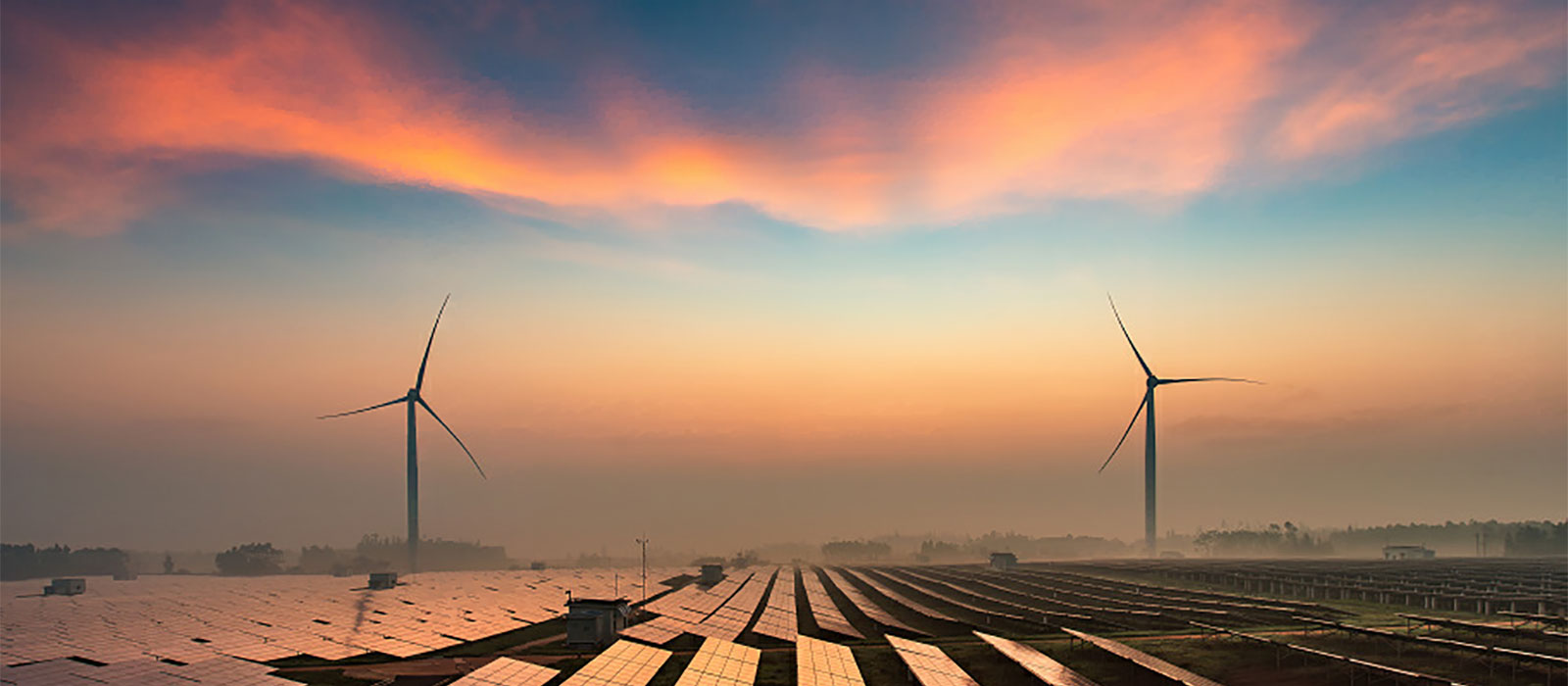 windmills and solar panels