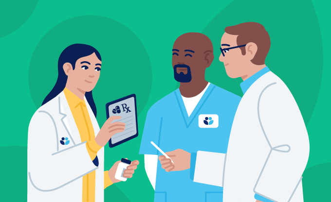 illustration - three medical colleagues