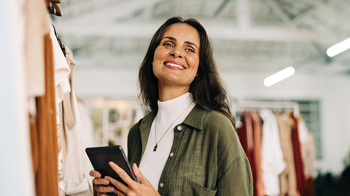 A lady at Inova thrift shop