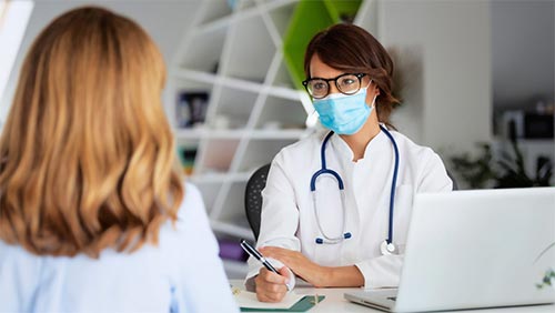 female doctor and patient in a consultation