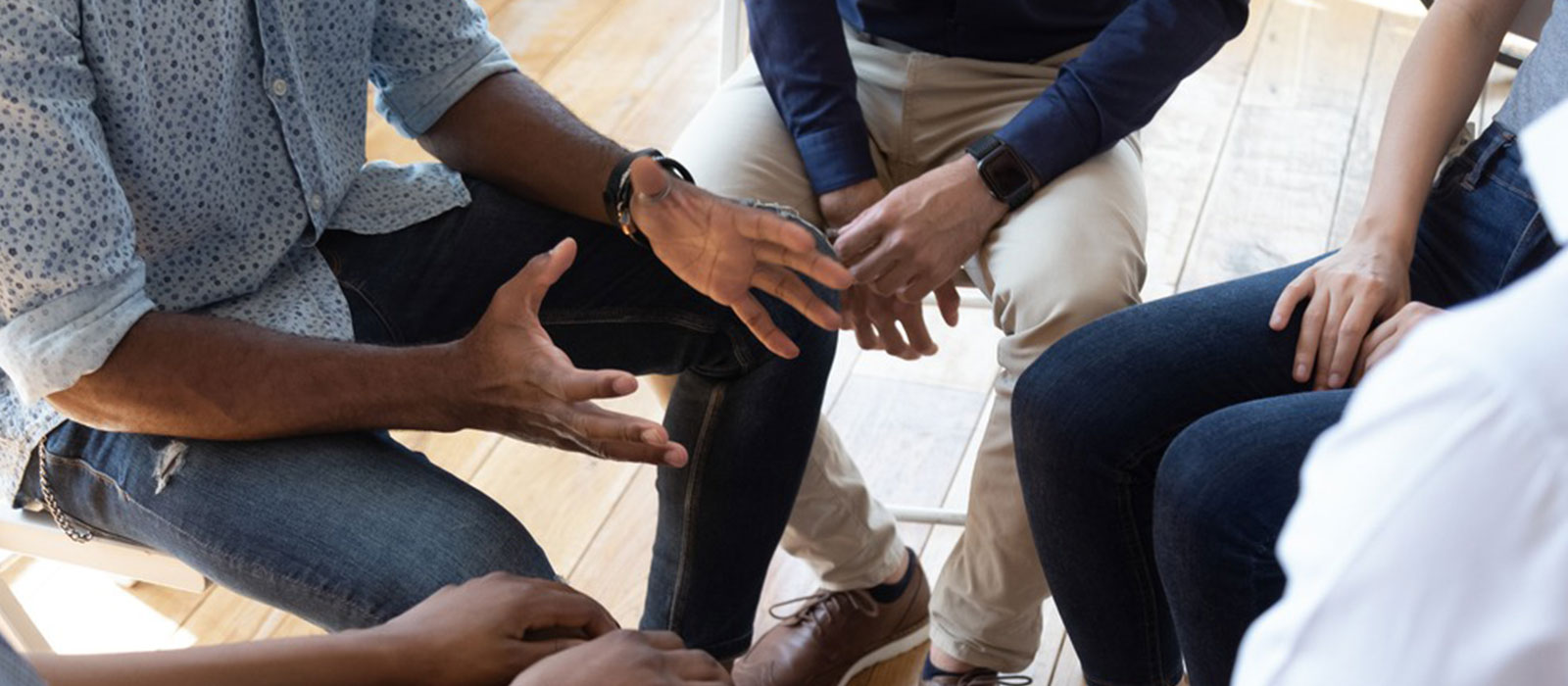 Group of people in counseling 