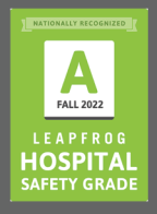 Leapfrog Hospital Safety Grade A badge Fall 2022 Badge
