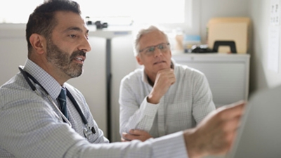 Doctor reviewing options with patient