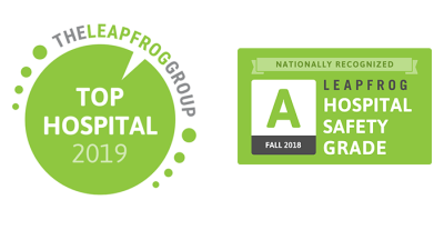 2 Leap frog Badges for best hospital