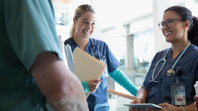 doctors and nurses in discussion