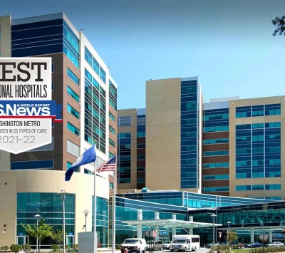 Us News Report gold badge for Inova Fairfax Medical Campus