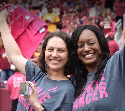 Breast cancer survivors celebrate at Redskins stadium