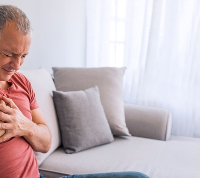 Middle age man with chest pain