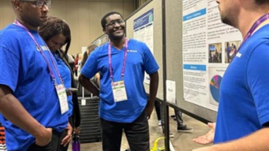 Team members presenting