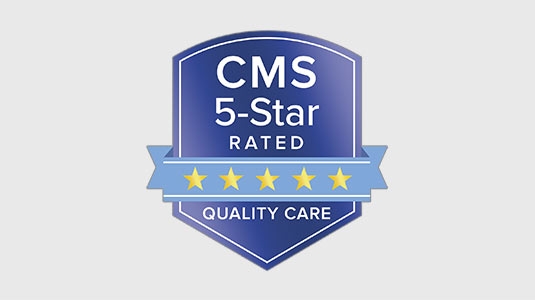 CMS five star badge