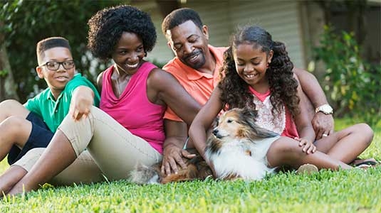 Happy family enjoying each other.