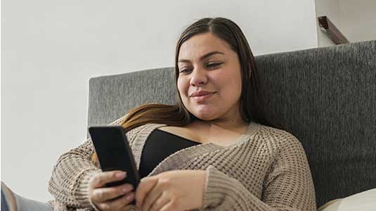 Woman video conference
