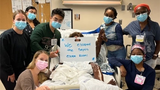 nurse residents in the Inova Sepsis Escape Room