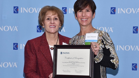 nurse receiving award