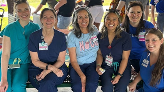 six nursing team members at event